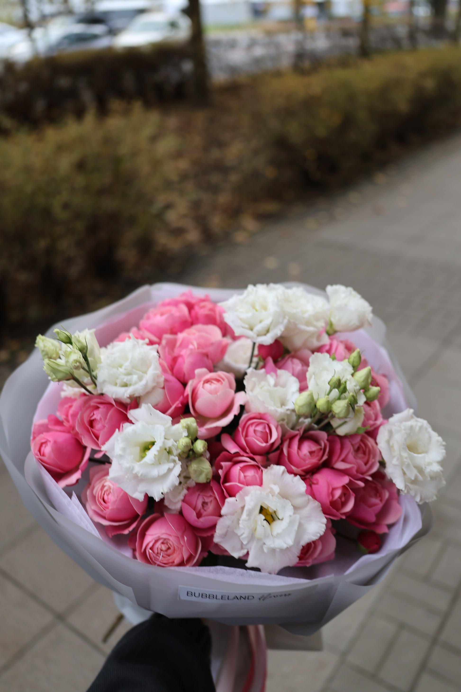 Bukiet Róża piwoniowa/eustoma