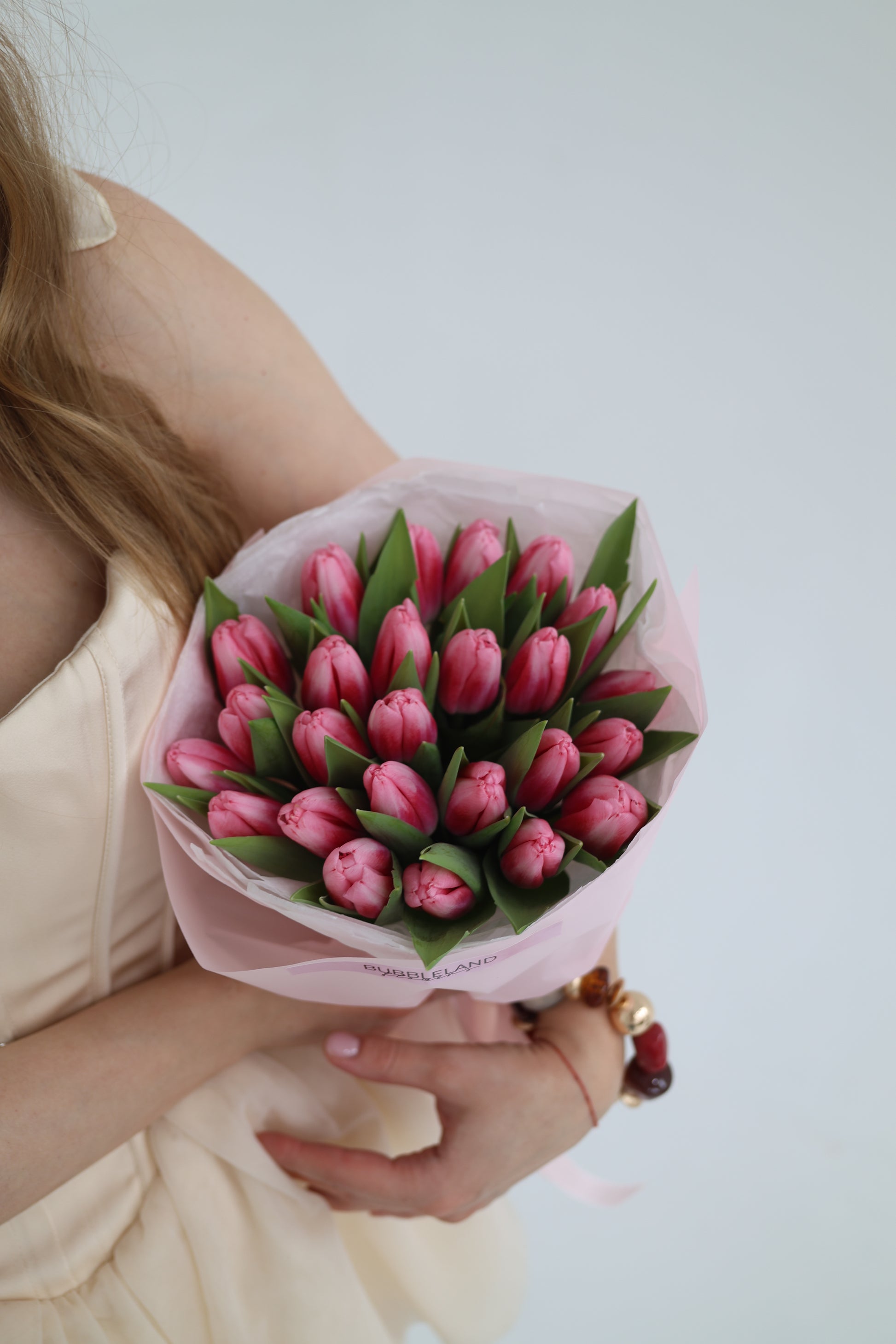 Bukiet różowych tulipanów