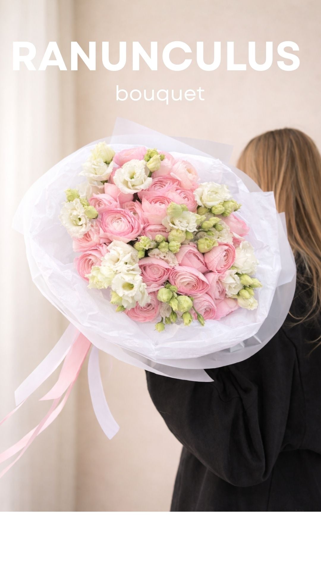 Bukiet duo ranunkulusy z eustomą