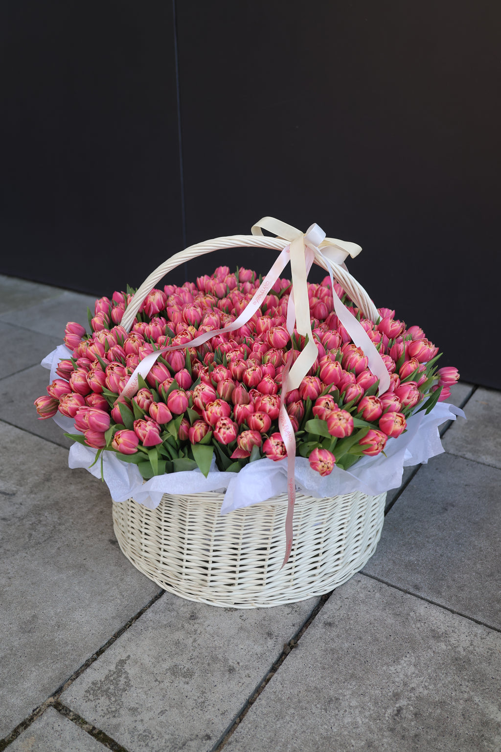 Kosz tulipanów piwoniowych