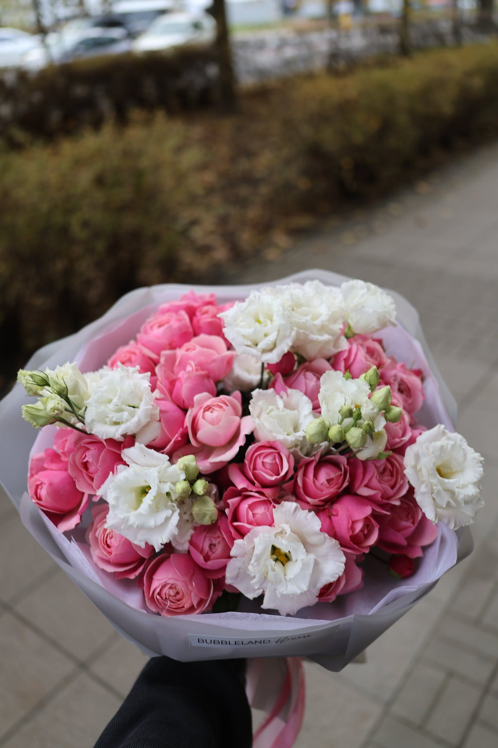 Bukiet Róża piwoniowa/eustoma