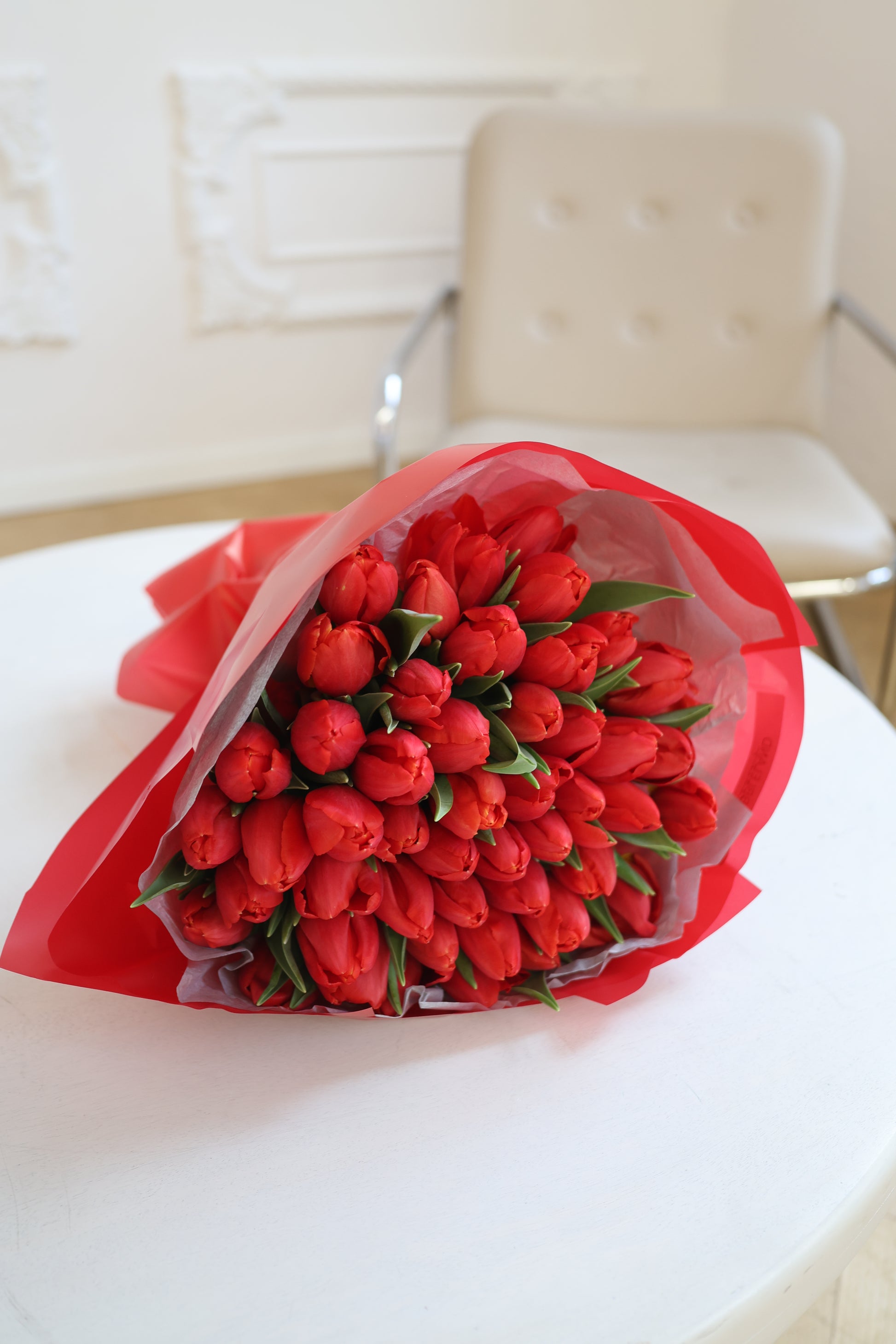 Bukiet czerwonych tulipanów
