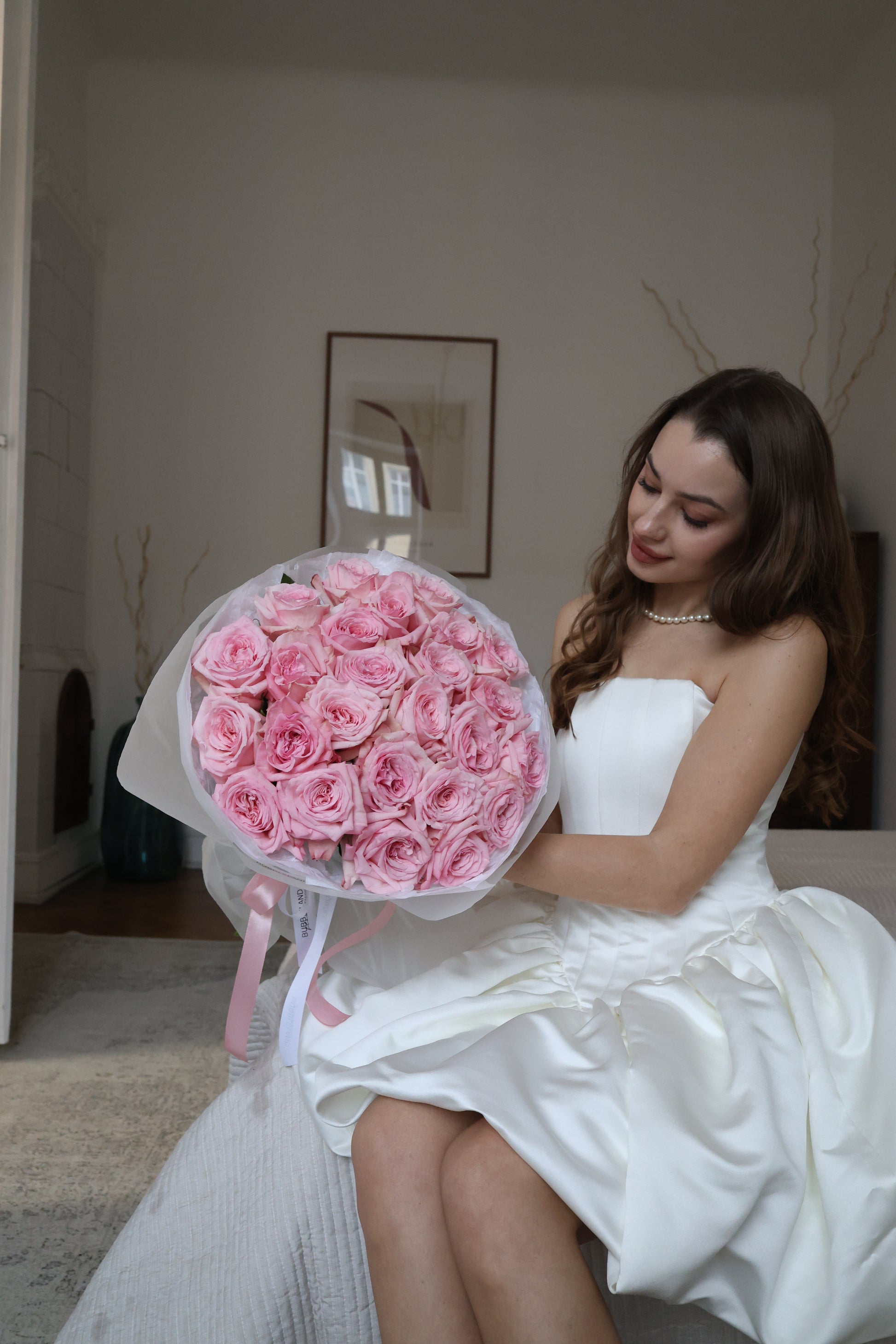 Bukiet różowych róż „Pink O’hara”