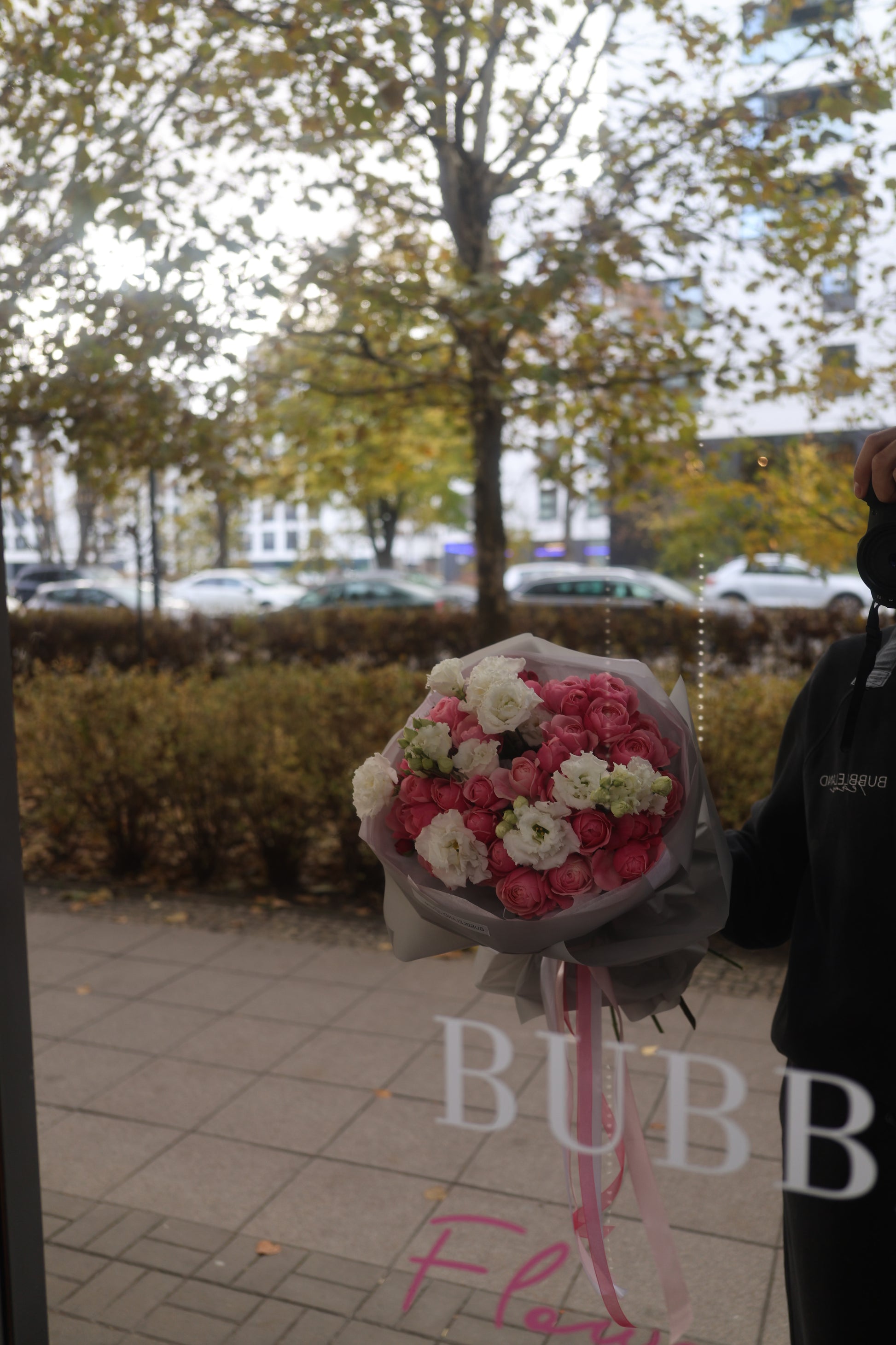 Bukiet Róża piwoniowa/eustoma