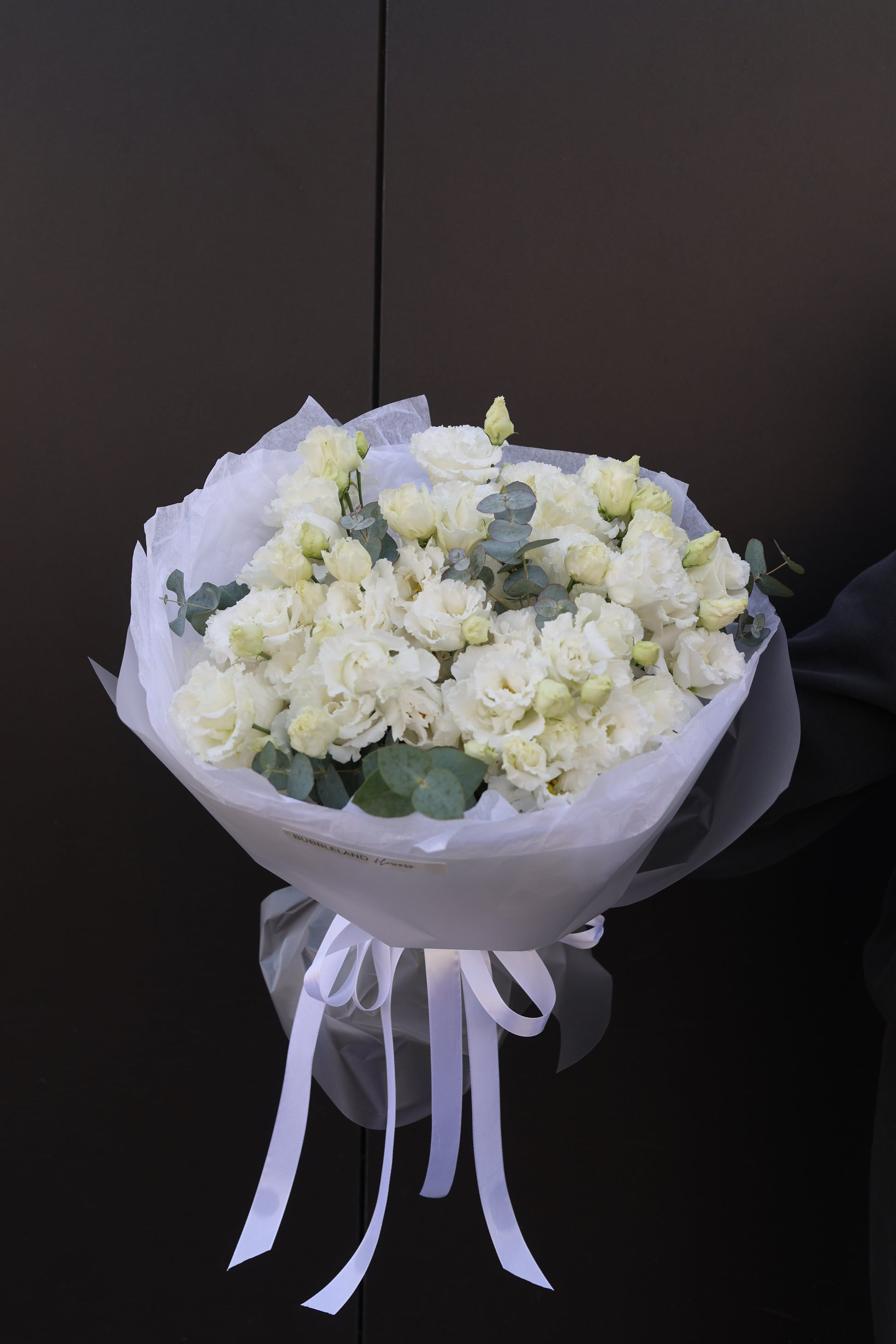 Bukiet białej eustomy