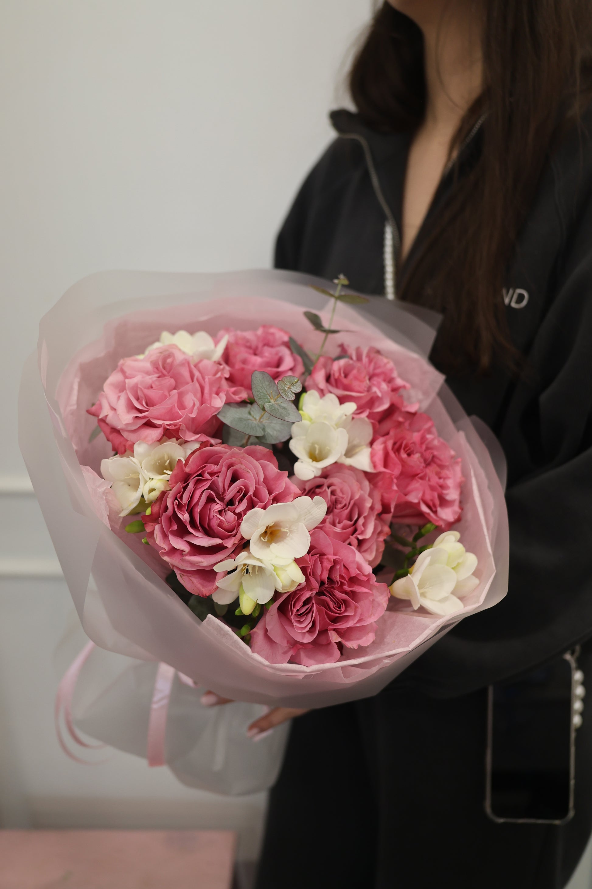 Bukiet róż  „ Country blues z frezją „