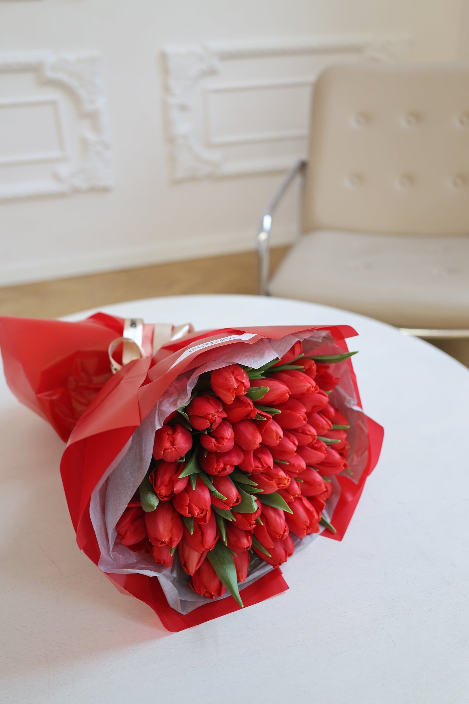 Bukiet czerwonych tulipanów