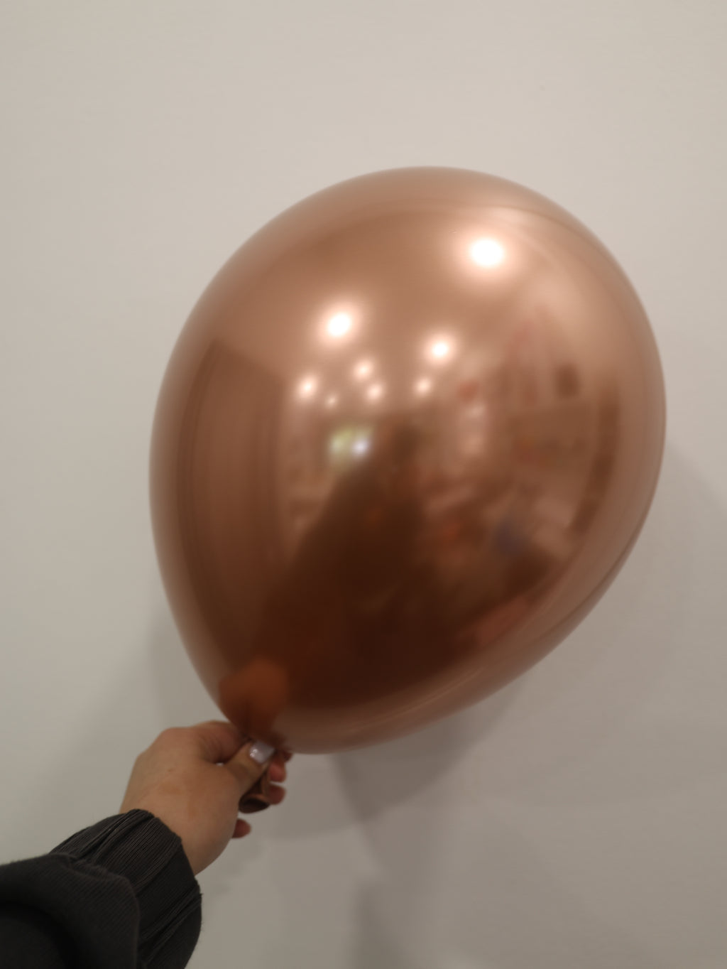 Różowe złoto chromowany balon z helem
