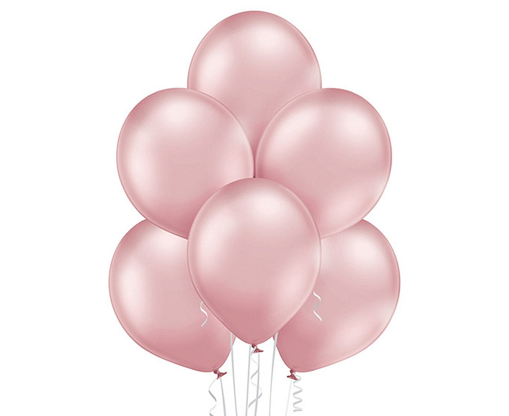 Różowy chromowany balon z helem