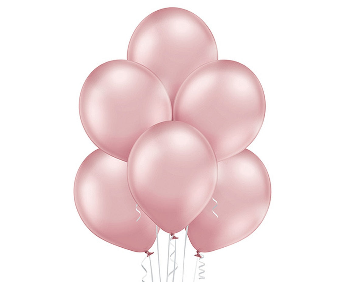Różowy chromowany balon z helem