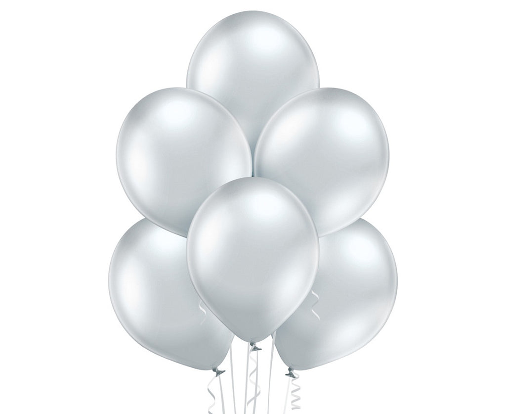 Srebrny balon z helem