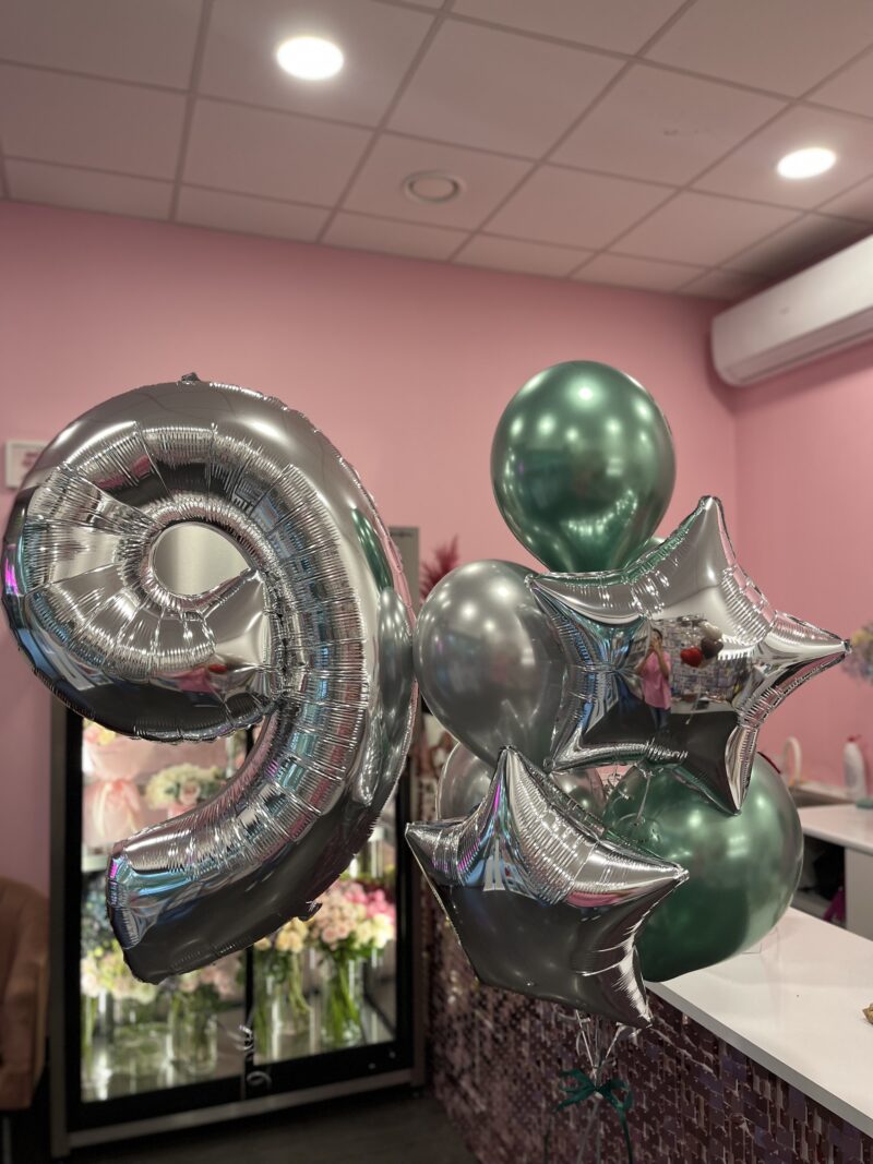 Шары "Silver green"